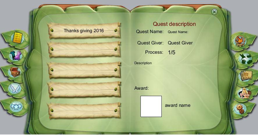 Thanks giving quest design contest