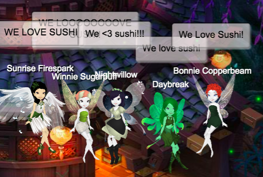 Then Sunrise Firespark joined us. I think she was also rice with seaweed..