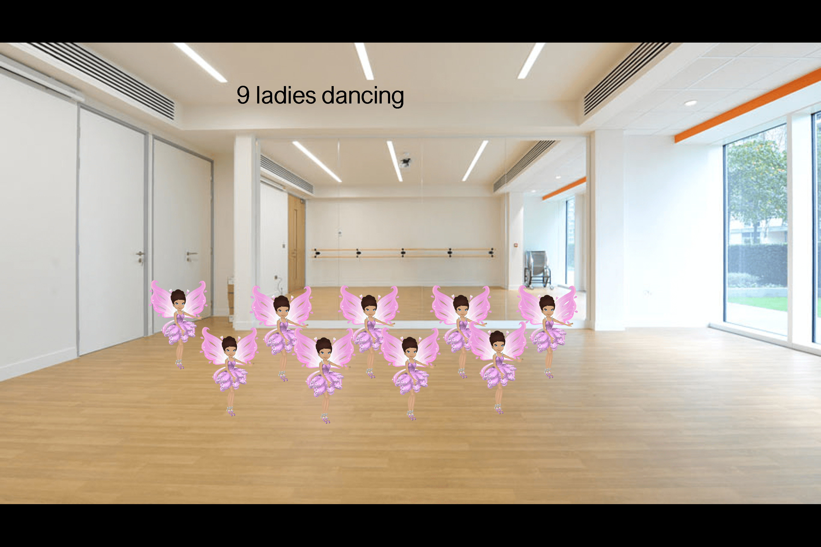 9 ladies dancing