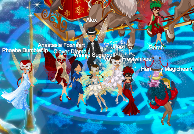 Gathering together for the masquerade!